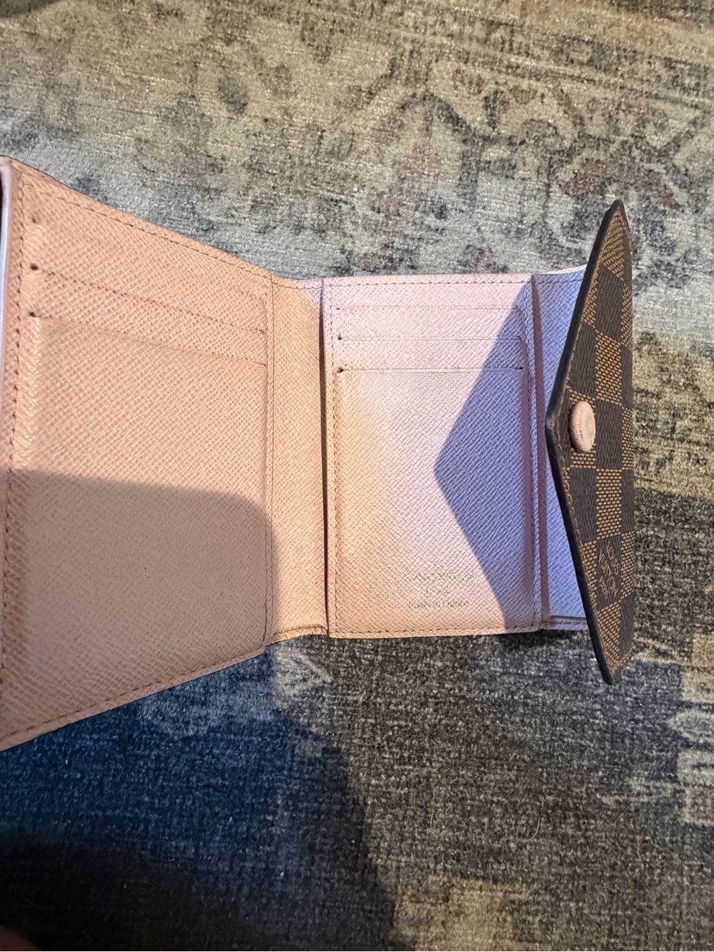 Louis Vuitton Brown victorine Damier Canvas Small Envelope Wallet pink - Picture 6 of 7